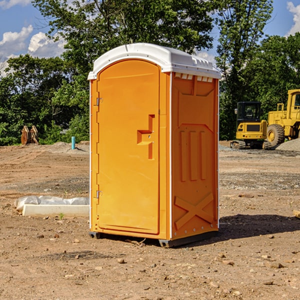 how often are the portable restrooms cleaned and serviced during a rental period in Waverly